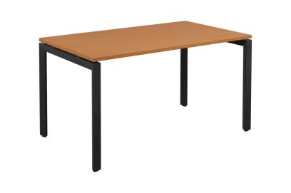 SEK-U - 14 stůl kancelářský, kovová podnož černá, deska 25 mm, široký 1400 mm, buk royal